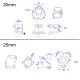 RJXHOBBY 1PCS 16/18/20/25/30mm Tripod Fixed Mount Landing Gear for UAV