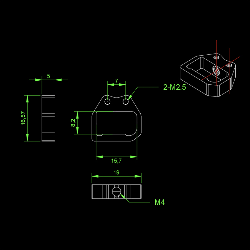 RJX 1pcs XT60H Plug Battery Connector Fixed Mount Bracket Aluminium Alloy Holder for UAV Multicopter RC Aircraft Spare Parts