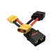 RJX 1pcs QS8-S Male to XT90 Plug Female Connector with 10AWG 50mm Wire