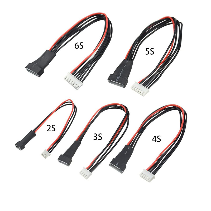 RJX 5pcs 1S 2S 3S 4S 5S 6S 7S 8S 9S 10S JST-EH Adapter Plug Balance Charger Cable Extension Used To Lipo Battery RC Helicopter
