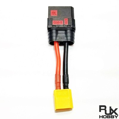 RJX 1pcs QS8-S Female to XT60H Plug Male Connector with 12AWG 50mm Wire