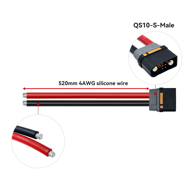 RJX QS10-S Cable Plug Male Female Power Battery Connector Adapter