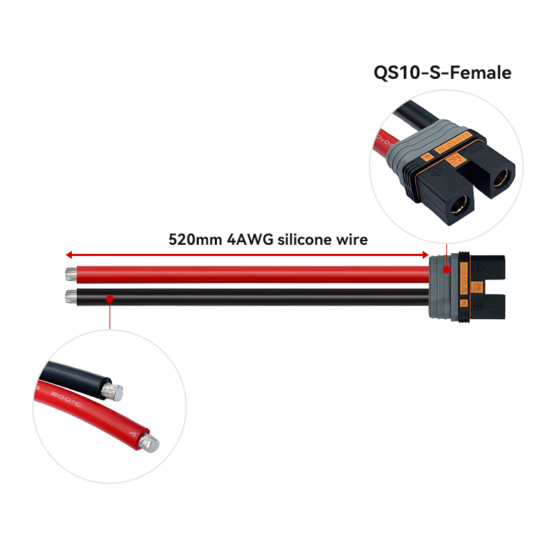 RJX QS10-S Cable Plug Male Female Power Battery Connector Adapter