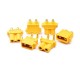 RJX 5 Pairs Amass XT30PW ESC Motor PCB board plug Banana Golden XT30 Upgrade Right Angle Plug Connector for RC Mode