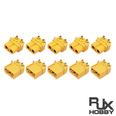 RJX 5Pair  Amass XT60PW X Brass Gold Banana Bullet Male Female Connectors Plug Connect Parts for RC Lipo Battery PCB Board