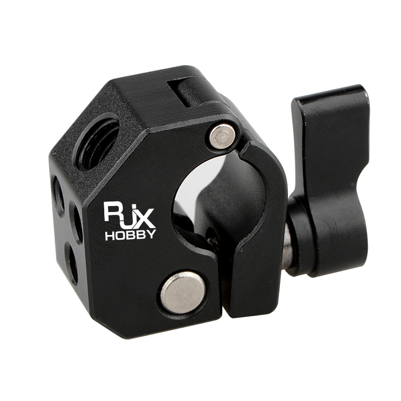 RJX Quick Release Standard 15mm Single Rod Clamp With 1/4"-20 3/8"-16 Threaded Hole For DSLR Camera 15mm Rail Support System