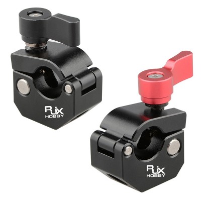 RJX Quick Release Standard 15mm Single Rod Clamp With 1/4"-20 3/8"-16 Threaded Hole For DSLR Camera 15mm Rail Support System