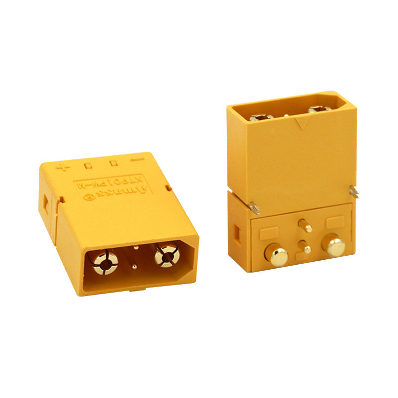 RJXHOBBY 5pcs Amass XT90IPW Connector 4.5mm Golden Plated Bullet Banana Plug Connector w/ Signal Pin