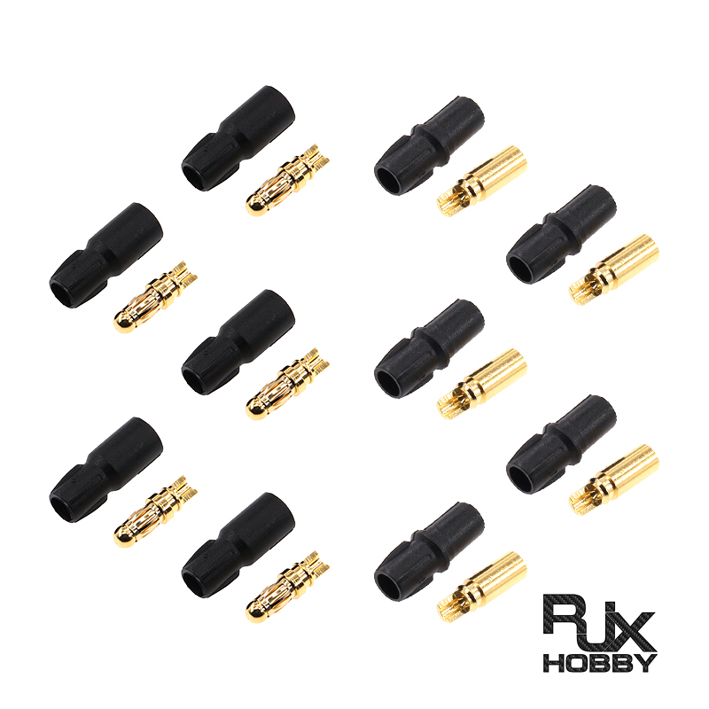 RJX 5pair Amass 3.5mm SH3.5 Gold Plated Connector with Protective Sleeves
