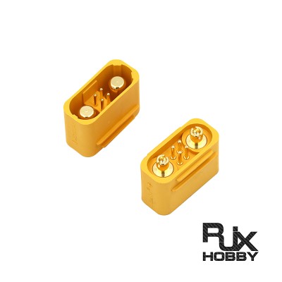 RJXHOBBY 2pcs Amass AS150UPB-M Male Plug No Resistance Large Current Plate Type Connector with Signal Pin