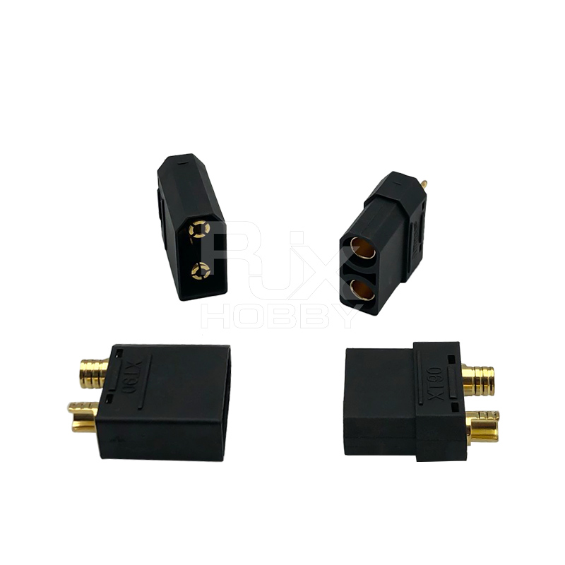 RJXHOBBY 5pair Amass XT90H XT90 Large Current Lipo Battery Connector Male Female Gold-plated Plug with Sheath 