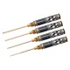 RJXHOBBY Gold Supper Light Knurled Grip HSS titanized Hex Screw driver Tools 1.5mm / 2.0mm / 2.5mm / 3.0mm