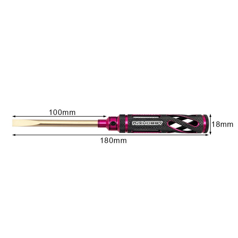 RJXHOBBY 4pcs HSS titanized Flat Head Screw driver Tools 3.0mm  4.0mm  5.0mm  5.8mm for RC Models Car Boat Airplane
