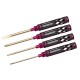 RJXHOBBY 4pcs HSS titanized Flat Head Screw driver Tools 3.0mm  4.0mm  5.0mm  5.8mm for RC Models Car Boat Airplane