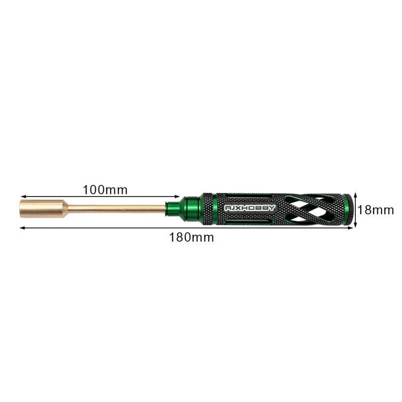 RJX Green Supper Light Knurled Grip HSS titanized 4.0 5.5 7.0 8.0 Nut Drivers for FPV RC Models Car Boat Airplane