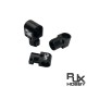 RJX 1pcs 16,20,25,30,40 Landing Gear Aluminum Alloy Tee Tripod Carbon Fiber Tube Connector For Agriculture Drone UAV