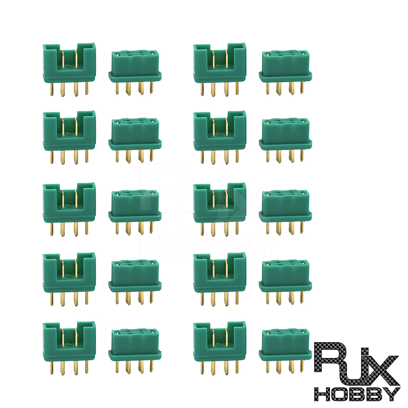 RJX 10 Pairs MPX M6 6 Pin Multiplex Connectors for RC Lipo Battery Drone Buggy