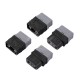 RJX 1pair QS5 40A Battery Plug 5mm Gold Plated Bullet Connector 3P Signal Pin For RC Car FPV Drone Ebike Power System