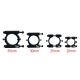RJX 1pcs Aluminum Alloy 16 / 20 / 22 / 25 / 30 / 35 / 40mm Tube Clamp Fixture Clip Pipe Bracket for UAV Drone Spare Parts