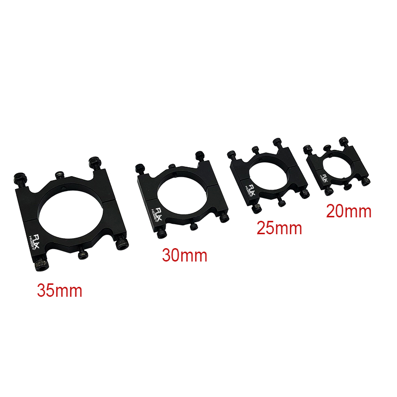 RJX 1pcs Aluminum Alloy 16 / 20 / 22 / 25 / 30 / 35 / 40mm Tube Clamp Fixture Clip Pipe Bracket for UAV Drone Spare Parts