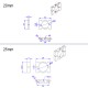 RJX 1pcs Aluminum Alloy 16 / 20 / 22 / 25 / 30 / 35 / 40mm Tube Clamp Fixture Clip Pipe Bracket for UAV Drone Spare Parts