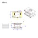 RJX 1pcs 35mm Connecting Pipe Clip Tubing Aluminum Alloy Clamp Fastener Carbon Tube Fixed Joint Connector 