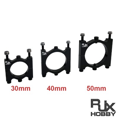 RJX 1pcs Aluminum Alloy 25 / 30 / 35 / 40 / 50mm Tube Clamp Fixture Clip Pipe Bracket for UAV Drone Spare Parts