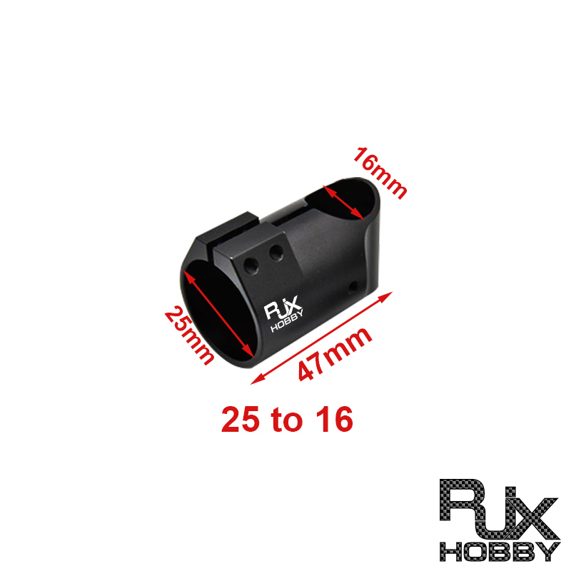 RJXHOBBY 1pcs tee tripod connector clamp 25mm to 16mm landing gear tube clip for quadcopter multicopter DIY model airplane