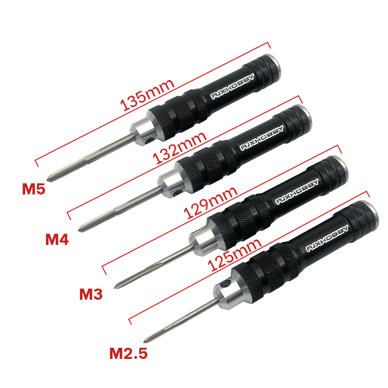 RJX 1pcs M2.5 M3 M4 M5 Hand Tools Thread Tap HSS Machine Plug Tap Metric Screw Tap Drill Thread Tool 