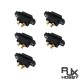 RJX 5pcs Amass Black XT60EW Large Current Flame Retardant Power Connector Gold-plated Male Plug for RC UAV Battery Connection