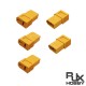 RJX 5pcs XT60-D connector XT60 Male to Dean T Plug Female Converter Adapter