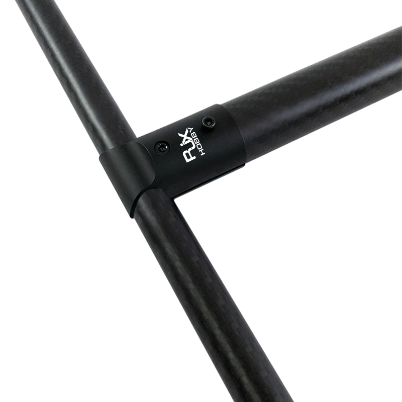 RJX 1pcs Landing Gear Aluminum Alloy Tee Tripod 20 to 16mm  / 25 to 16mm Carbon Fiber Tube Connector For Agriculture Drone UAV