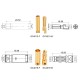 RJX 50 Pairs 4.0mm Gold Bullet Banana Connector Plug 4mm Male & Female Bullet Connector