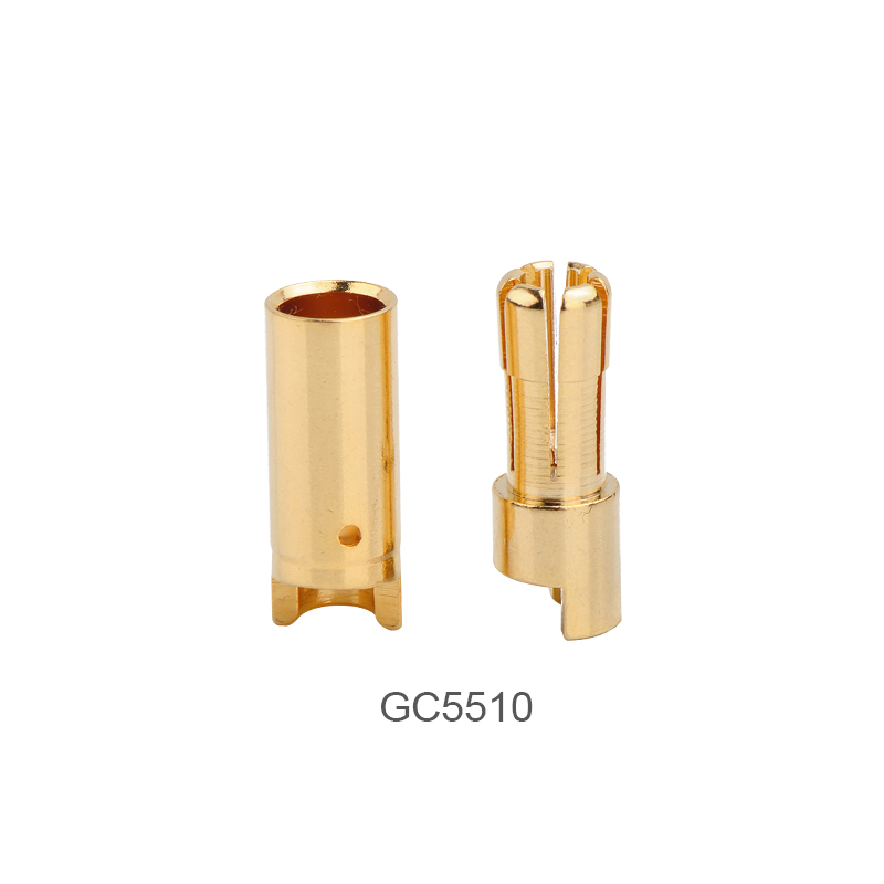 RJX 20 Pairs 5.5mm Gold Bullet Banana Connector Plug 5.5mm Male & Female Bullet Connector