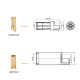 RJX 20 Pairs 5.5mm Gold Bullet Banana Connector Plug 5.5mm Male & Female Bullet Connector