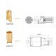 RJX 20 Pairs 6.0mm Gold Bullet Banana Connector Plug 6mm Male & Female Bullet Connector