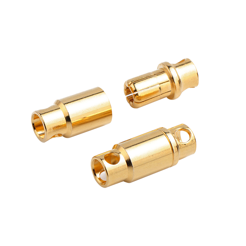 RJX 10 Pairs 8.0mm Gold Bullet Banana Connector Plug 8mm Male & Female Bullet Connector