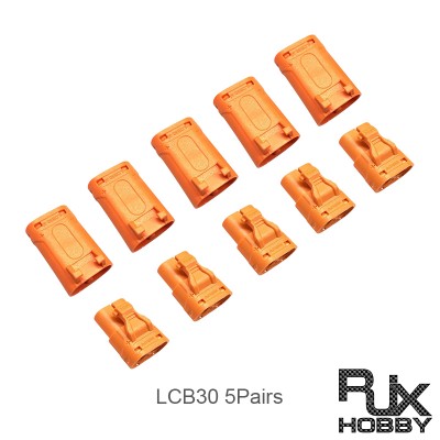 RJX Amass DC Plug LCB30 wire soldering Copper Silver Plated Lithium Battery Connector For Smart Appliance