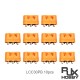 RJX Amass 10pcs Male 3PIN LCC30PB Copper Silver Plated Lithium Battery Connector For Smart Appliance
