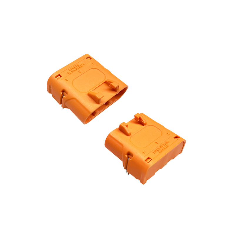 RJX Amass 10pcs Male 3PIN LCC30PW Copper Silver Plated Lithium Battery Connector For Smart Appliance