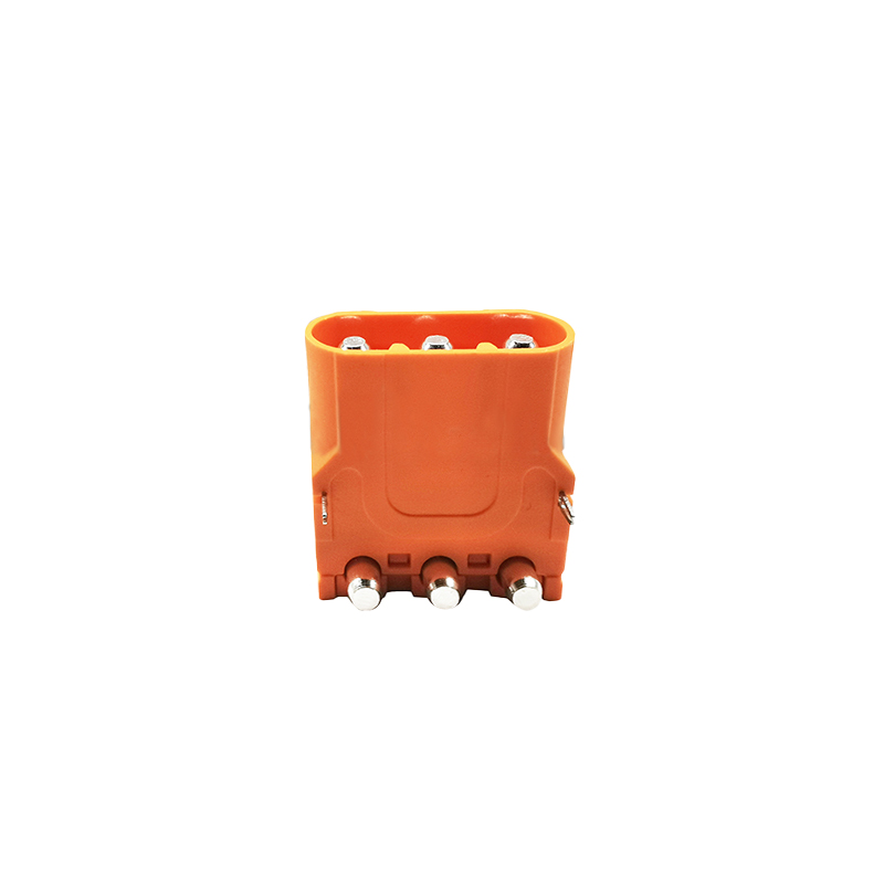 RJX Amass 5pcs Male 3PIN LCC40PW Copper Silver Plated Lithium Battery Connector For Smart Appliance