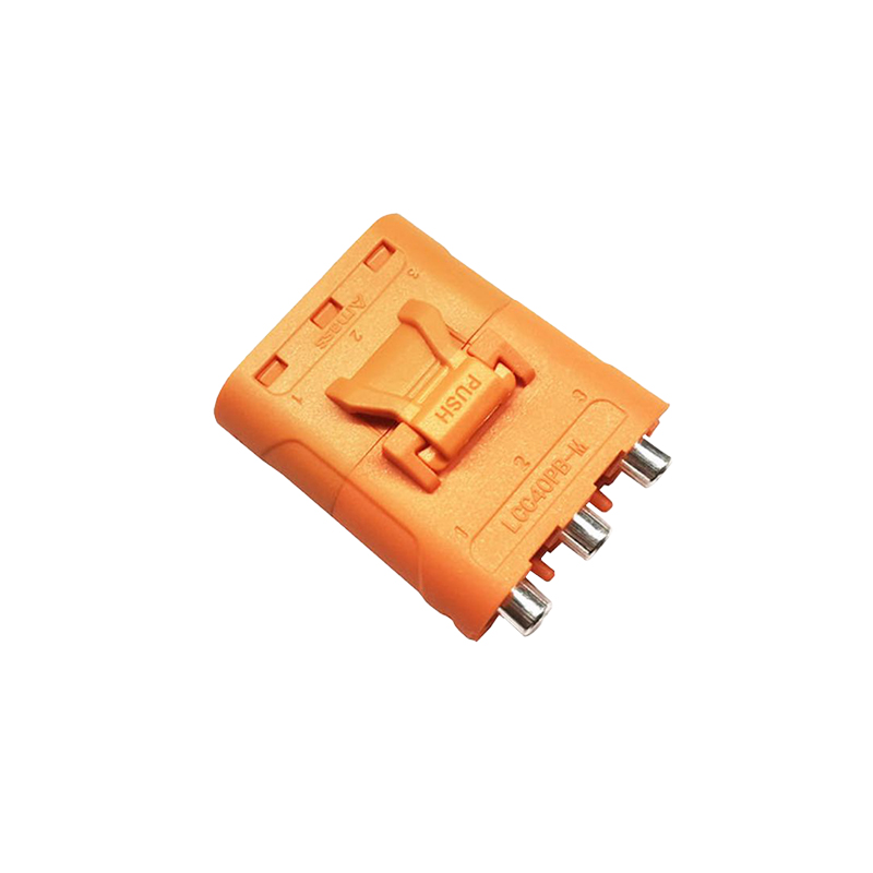 RJX Amass 10pcs Male 3PIN LCC40PB Copper Silver Plated Lithium Battery Connector For Smart Appliance