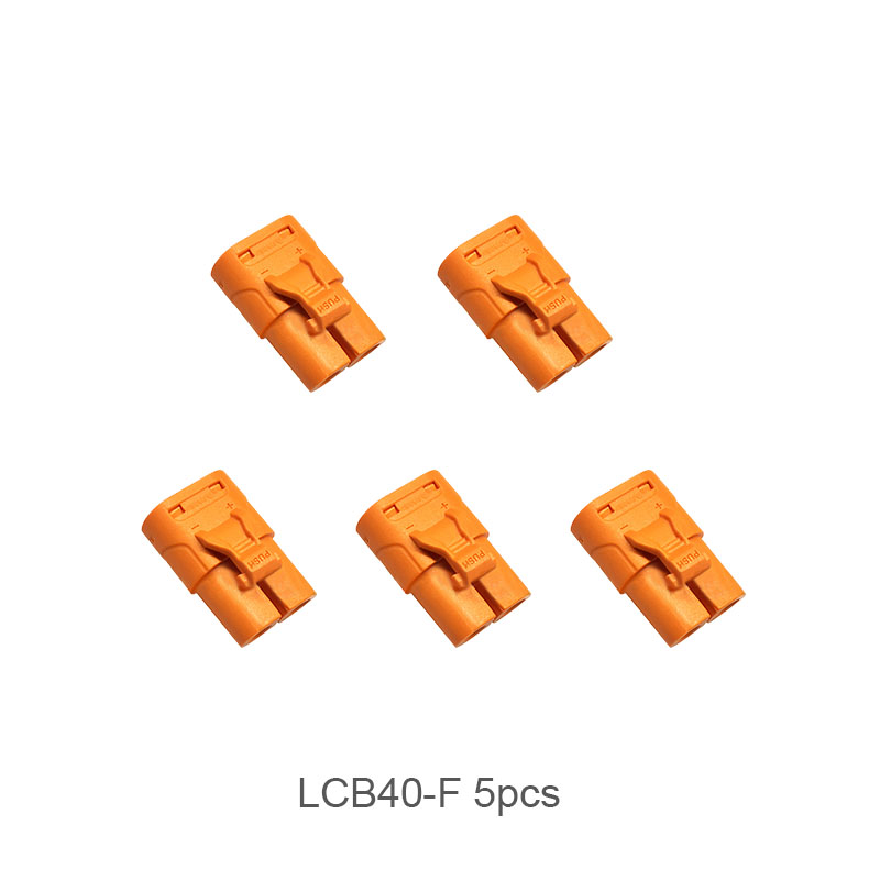 RJX Amass DC Plug LCB40 Female LCB40PW Male Copper Silver Plated Lithium Battery Connector For Smart Appliance