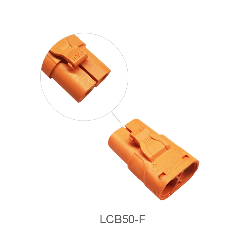 RJX Amass DC Plug LCB50 wire soldering Copper Silver Plated Lithium Battery Connector For Smart Appliance