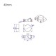 RJX 1pcs Aluminum Alloy  40mm Tube Clamp Fixture Clip Pipe Bracket for UAV Drone Spare Parts