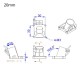 RJX 1pcs 20mm Quick Release Tripod Aluminum Tilt Fixed Seat Landing Gear Connector