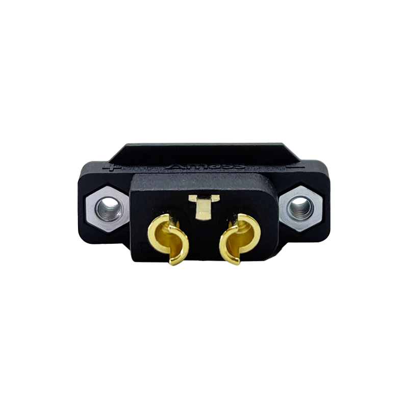 RJXHOBBY 10pcs XT60IE-M Battery Plug Can be Fixed XT60IE Male Gold-Plated Connector with Nuts DIY Connecting Parts