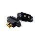RJXHOBBY 10pcs XT60IE-M Battery Plug Can be Fixed XT60IE Male Gold-Plated Connector with Nuts DIY Connecting Parts