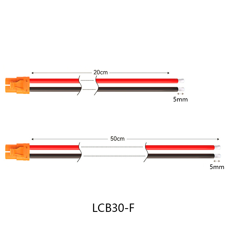 RJXHOBBY LCB30 Female Male Connector With 14AWG Cable