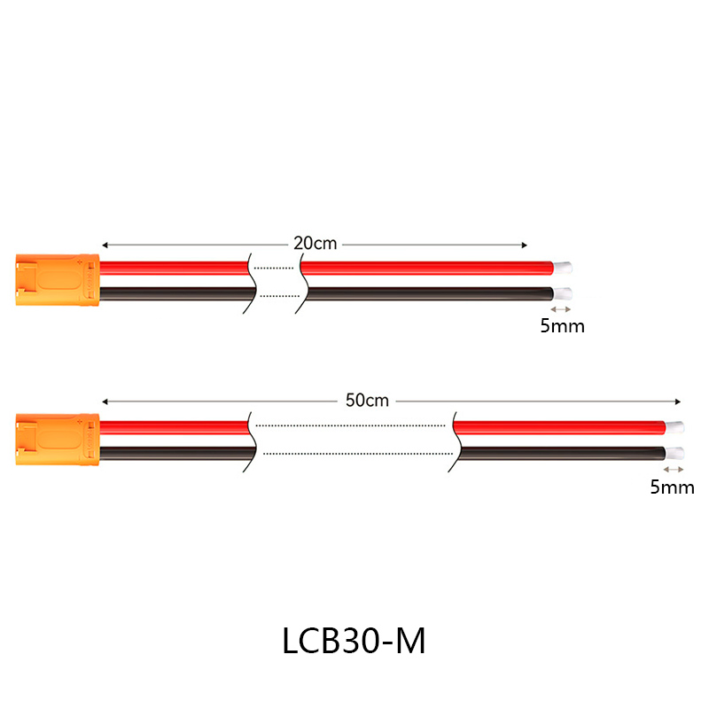 RJXHOBBY LCB30 Female Male Connector With 14AWG Cable